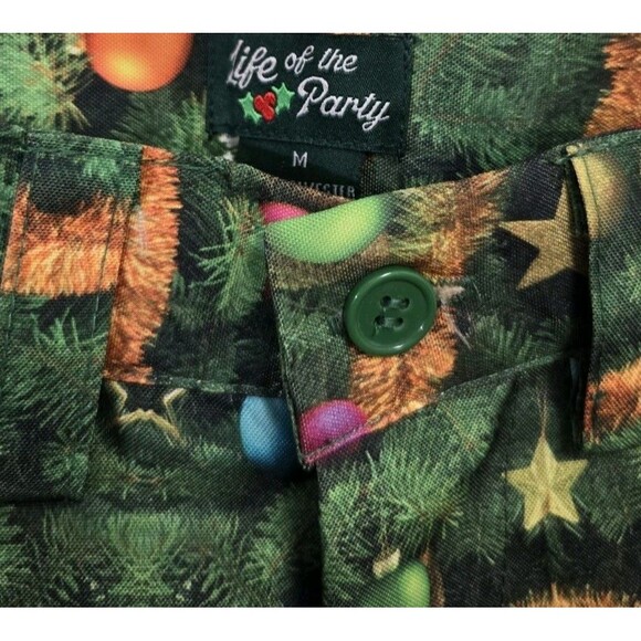 Mens LIFE OF THE PARTY Sz M Multi-Color Christmas Tree Jacket and Pants Suit FUN - Picture 5 of 5